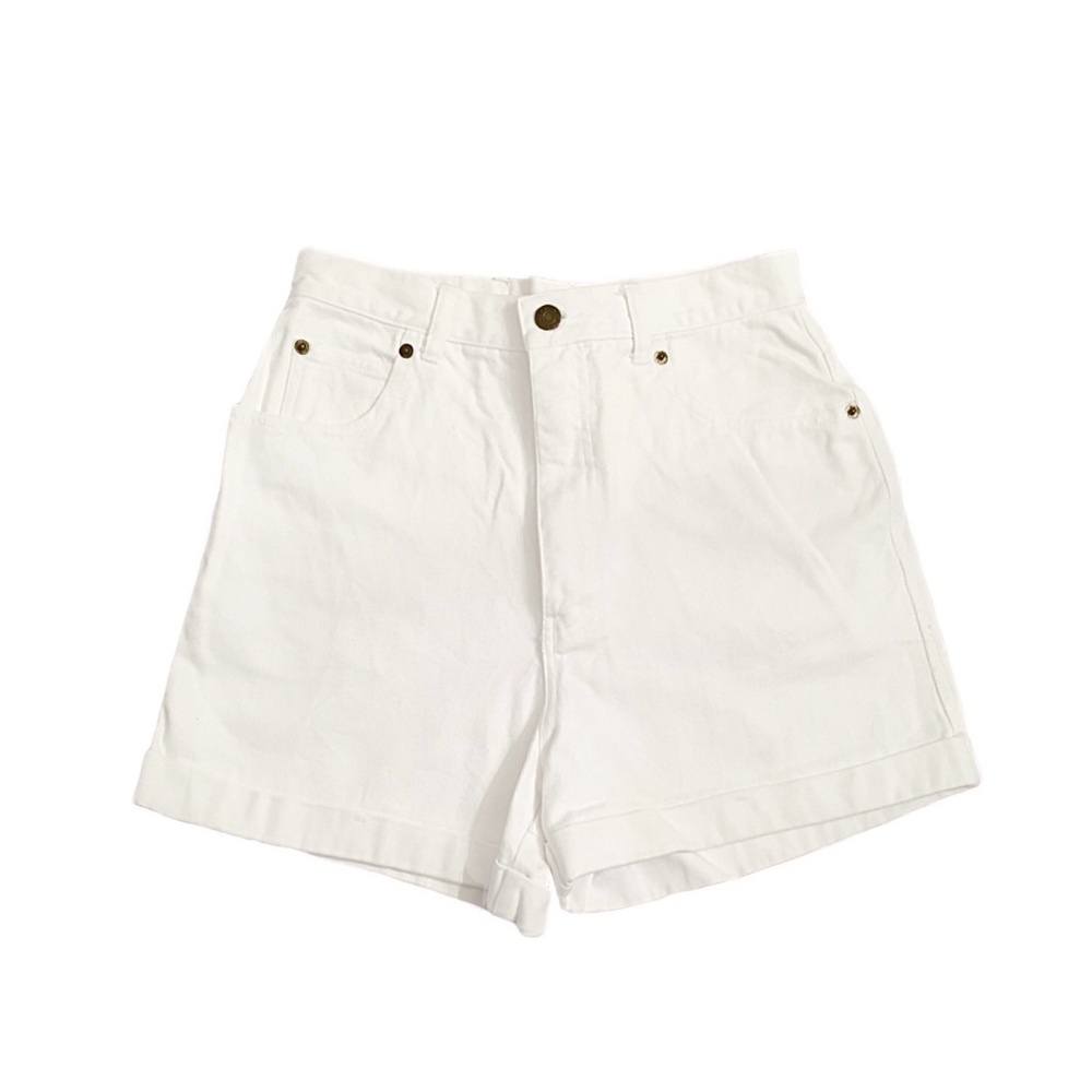 Vintage High Waisted White Denim Shorts